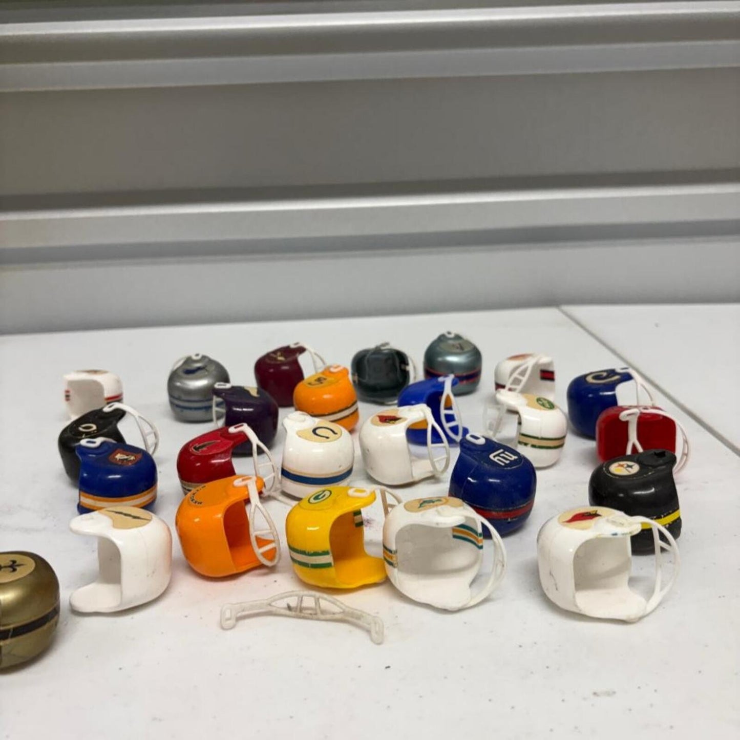 Vintage NFL Gumball Machine Pocket Helmets Lot of 24 Retro Mini Football Toys