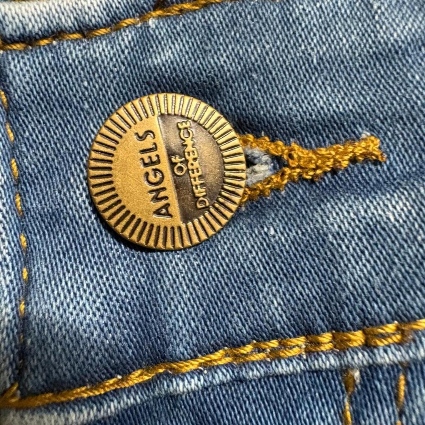 Angels of Difference Skinny Jeans Womens Size 6/28 Blue Stretch Denim Mid Rise