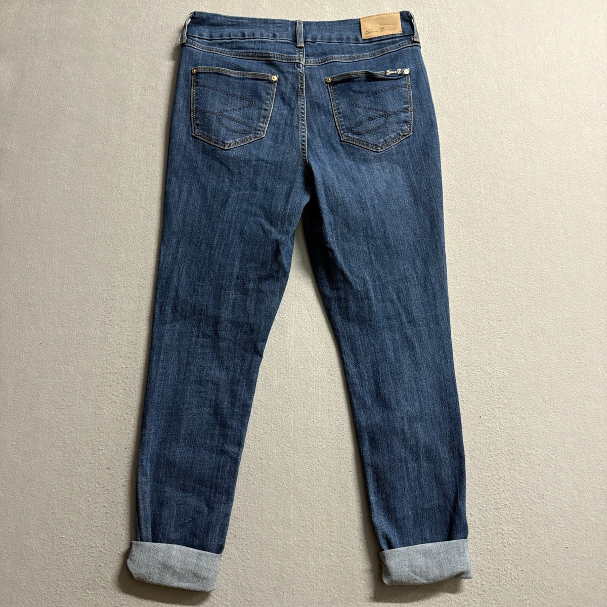 Seven7 High Rise Skinny Jeans Womens Size 8 Blue Denim Stretch Cuffed
