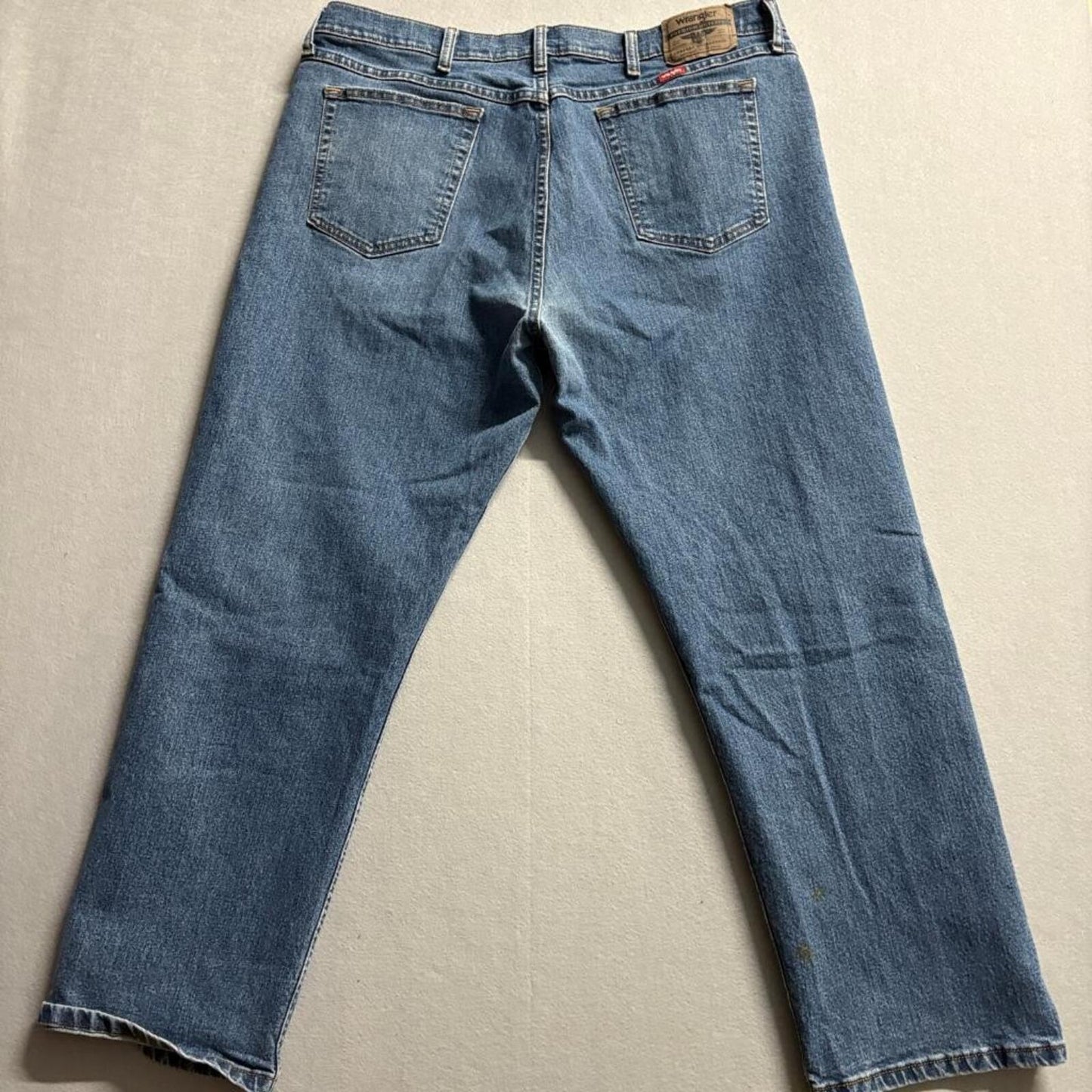 Wrangler Comfort Guaranteed Jeans Mens 38x29 Blue Denim Stretch Straight Leg