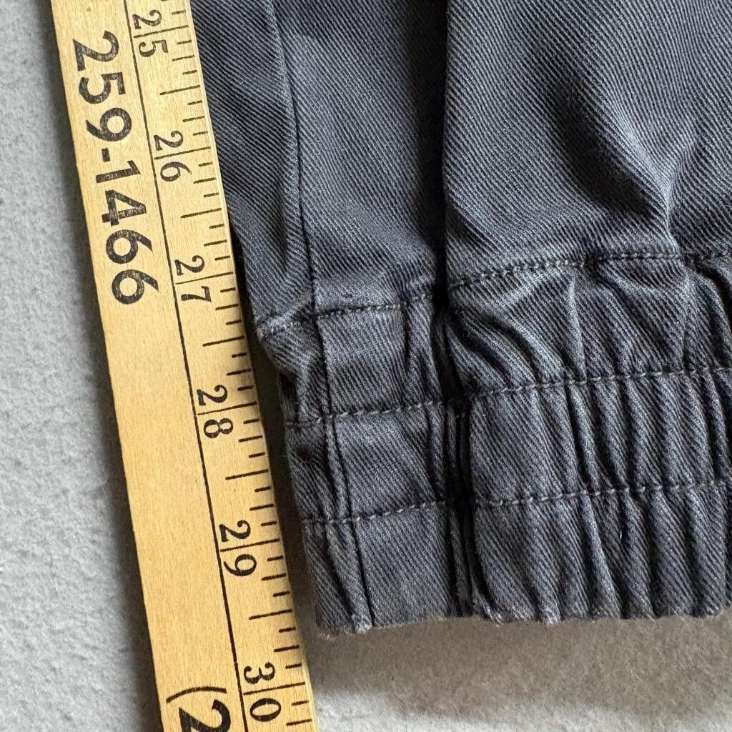Spanx Stretch Twill Ankle Cargo Jogger Pants Womens Large Gray Elastic Waist