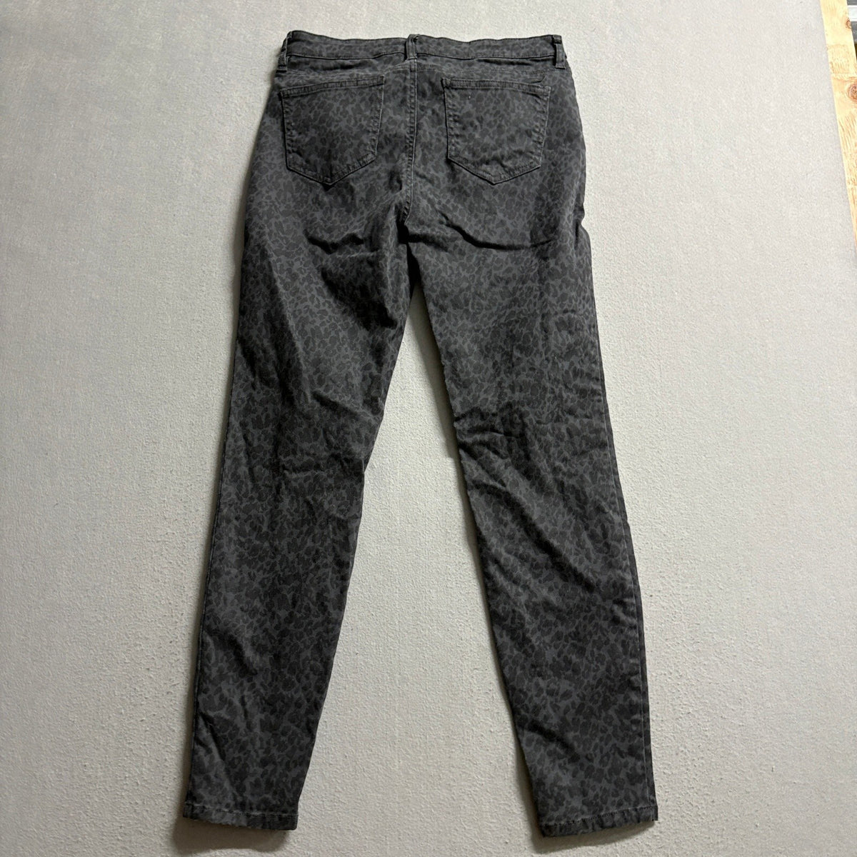 Buffalo David Bitton Hanna Jeans Womens Size 6/28 Black Animal Print High Rise