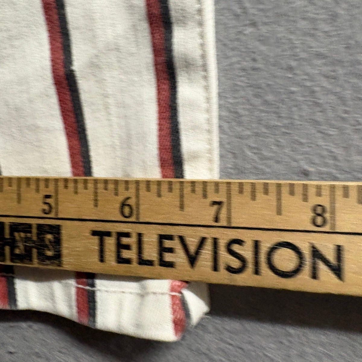 Frame Denim Le Bardot Straight Jeans Womens 27 White Red Black Classic Stripe
