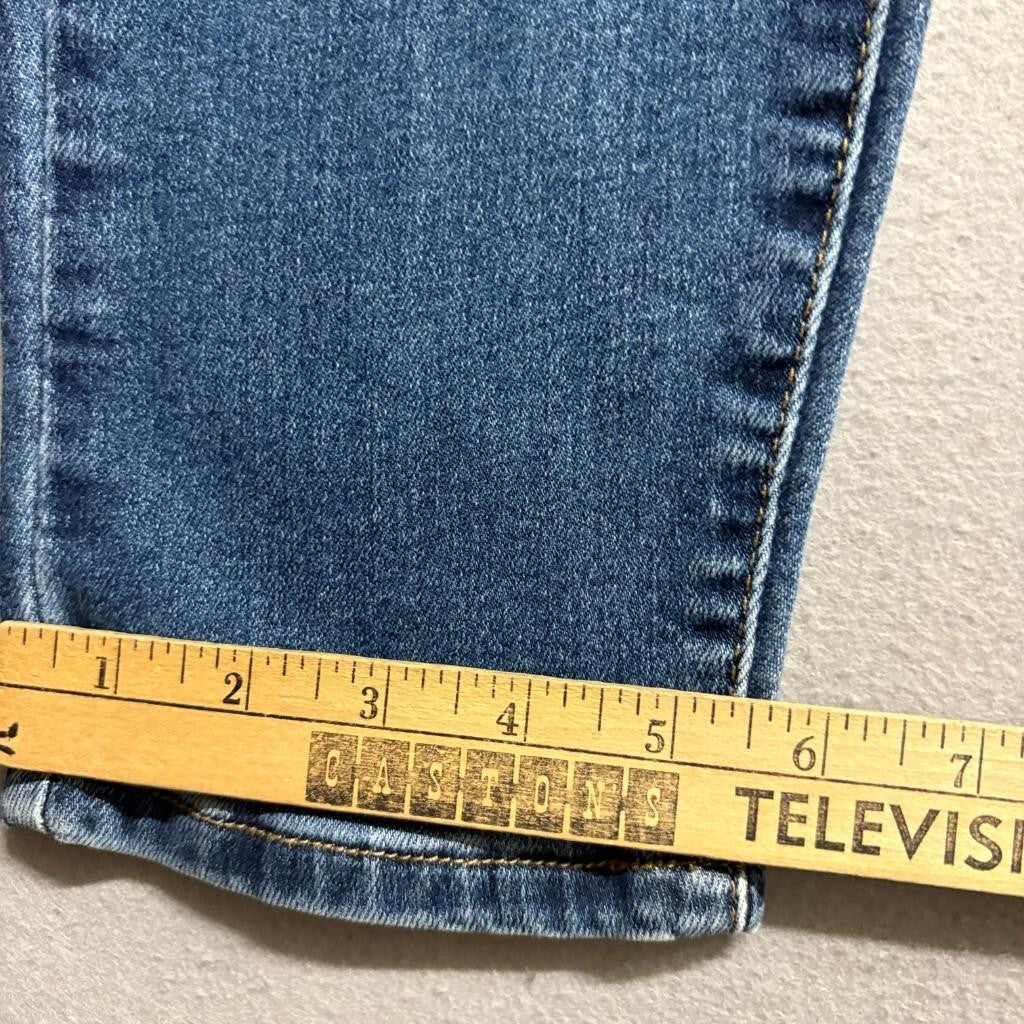 Klique B Jeans Womens 15 Blue Denim High Rise Skinny Ankle Stretch Distressed