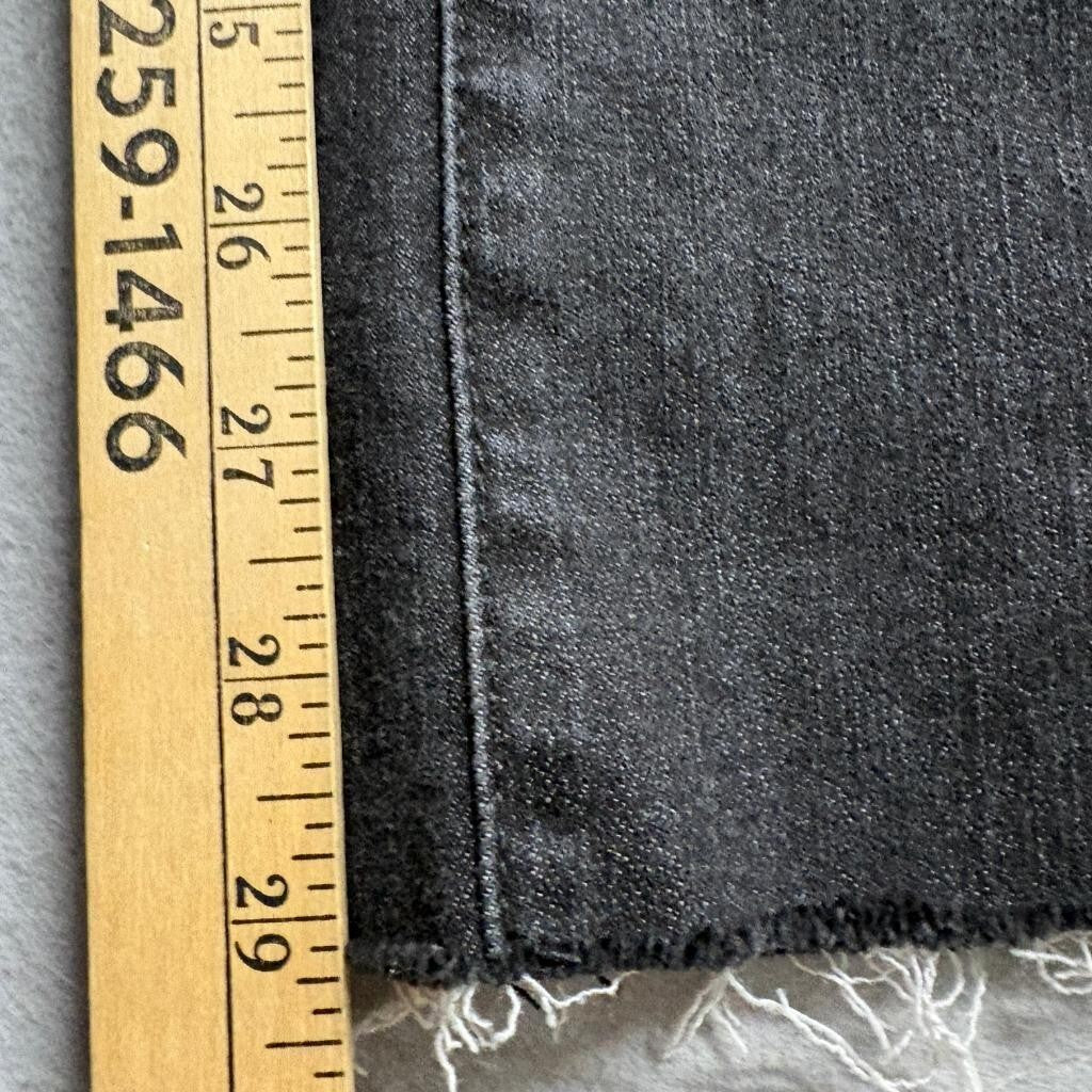 Joe's Jeans Womens 27 Wide Leg Full Length Joy Ride Black Raw Hem Denim
