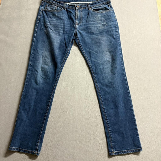 Z.W Design Jeans Mens 36 Blue Denim Stretch Straight Leg Pants