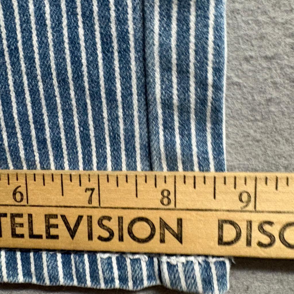 BBJ Los Angeles Carpenter Pants Womens Size 5 27 Blue White Striped Straight Leg