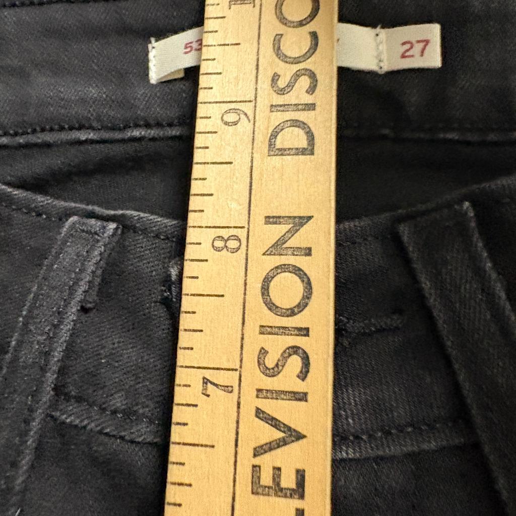 Levis 535 Super Skinny Jeans Womens 27x30 Black Denim Stretch Low Rise