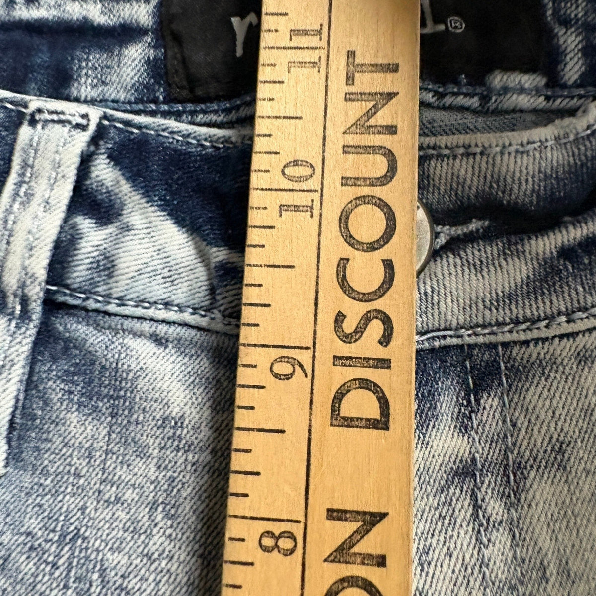 Rue21 Slim Taper Supreme Flex Jeans Mens 32x32 Distressed Acid Wash Blue Denim