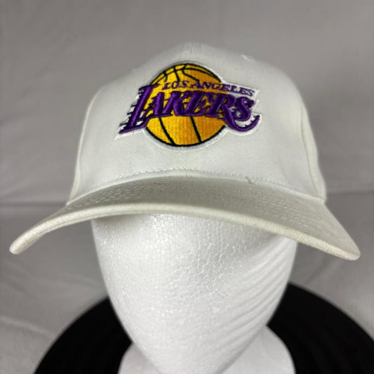 Los Angeles Lakers New Era Hat Cap White Adjustable Strapback Adult NBA