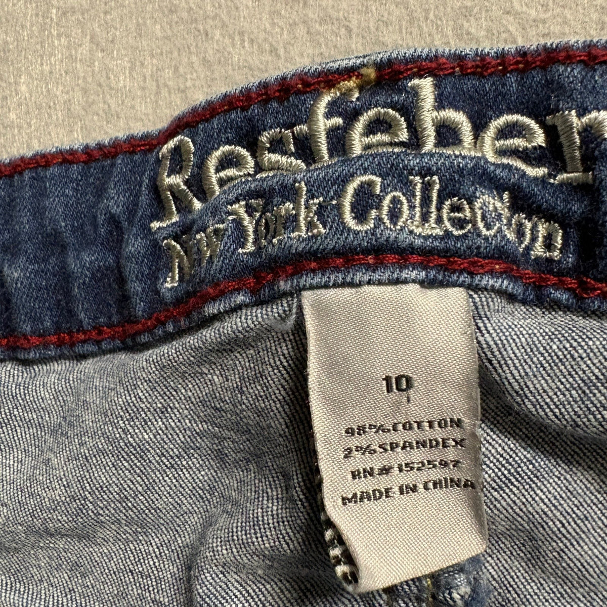 Resfeber New York Collection Womens Distressed Skinny Jeans Size 10 Blue Stretch - Photo 3
