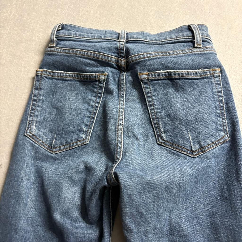 Reformation High Skinny Jeans Womens 23 Blue Denim Rhine Wash High Rise Stretch