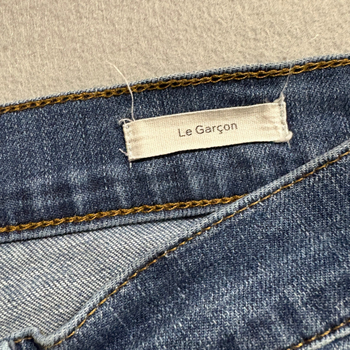 FRAME Denim Le Garcon Slim Boyfriend Jeans Womens Size 28 Azure Distressed Blue