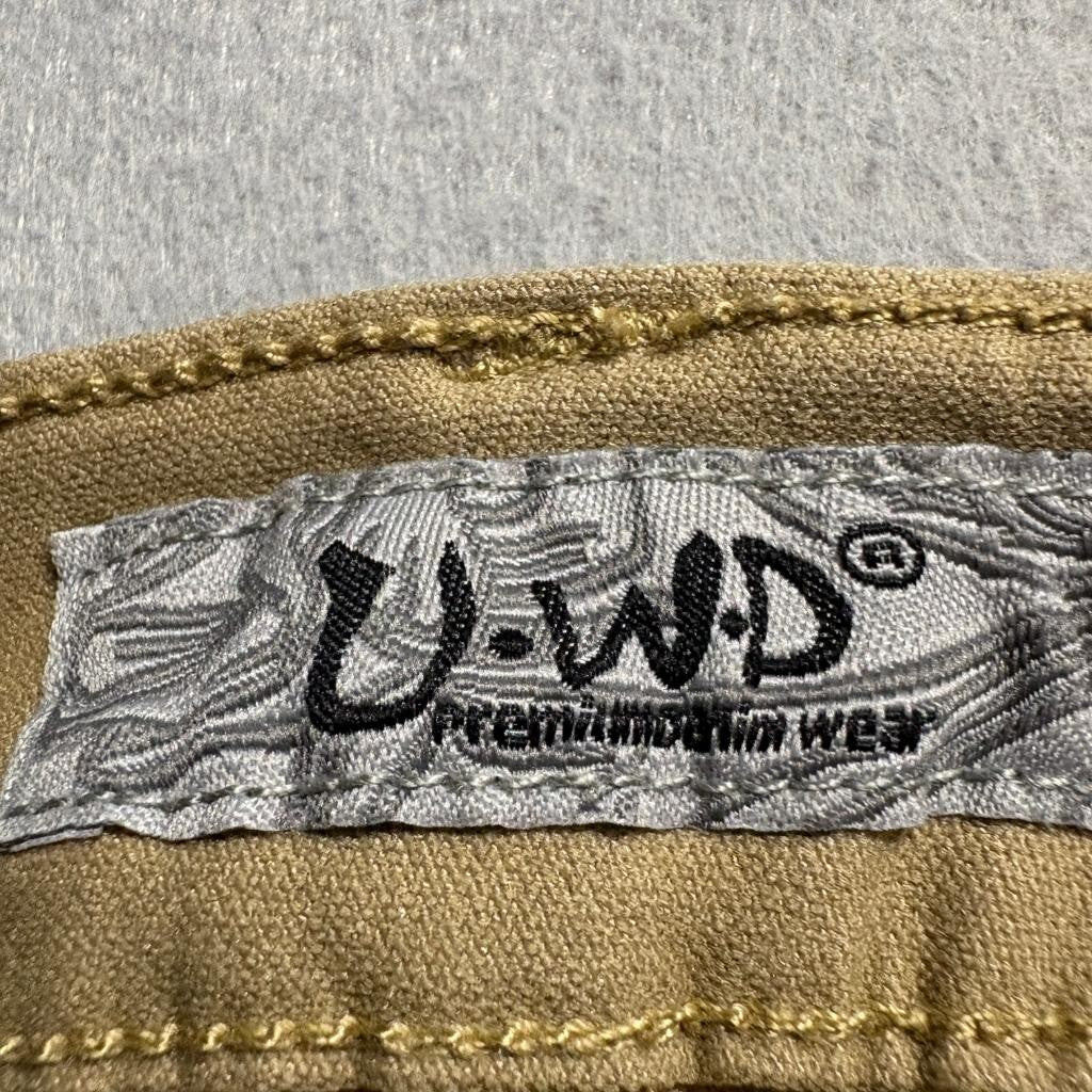 U-WD Premium Denim Wear Womens Skinny Pants Size 11 Khaki Tan Stretch Cotton