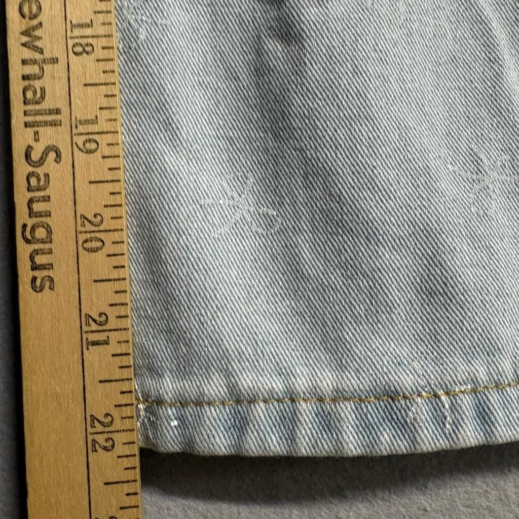 Soho Blue Denim Wide Leg Jeans Girls Size 10 Light Wash Bow Pattern Denim