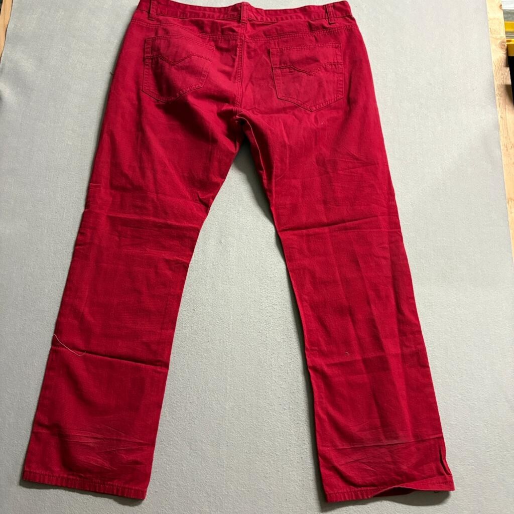 Ace of Diamond USA Red Jeans Womens Size 40x32 Straight Leg Cotton Denim