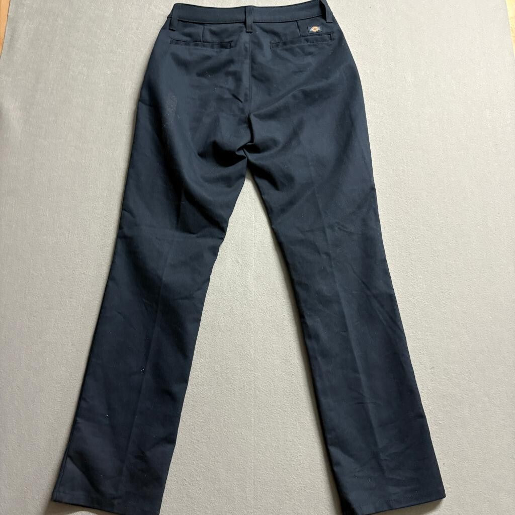 Dickies Flex Womens Pants Size 27R Navy Blue Straight Leg Workwear Chino