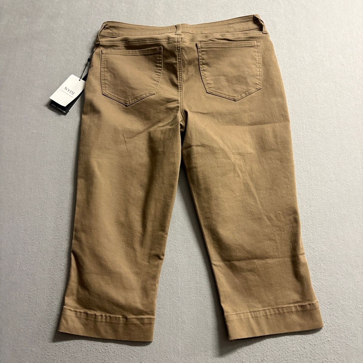 NYDJ Marilyn Capri Pants Womens 12 Brown Cool Embrace Lift Tuck Crop NWT