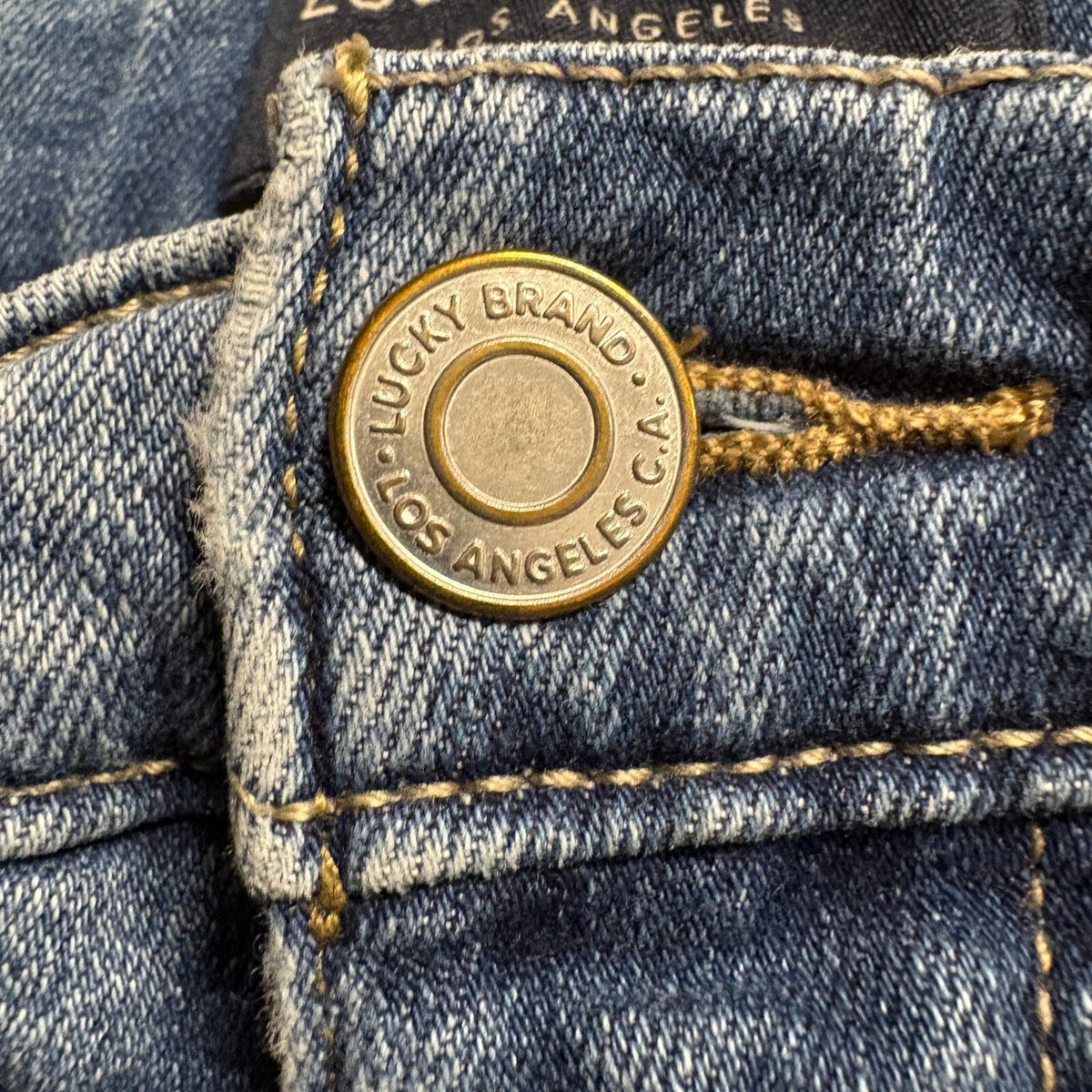Lucky Brand Bridgette High Rise Crop Jeans Womens Size 2 26 Blue Distressed