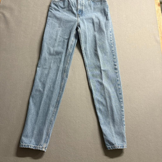 Vintage Faded Glory High Rise Mom Jeans Womens 8 Tall Light Wash 100% Cotton