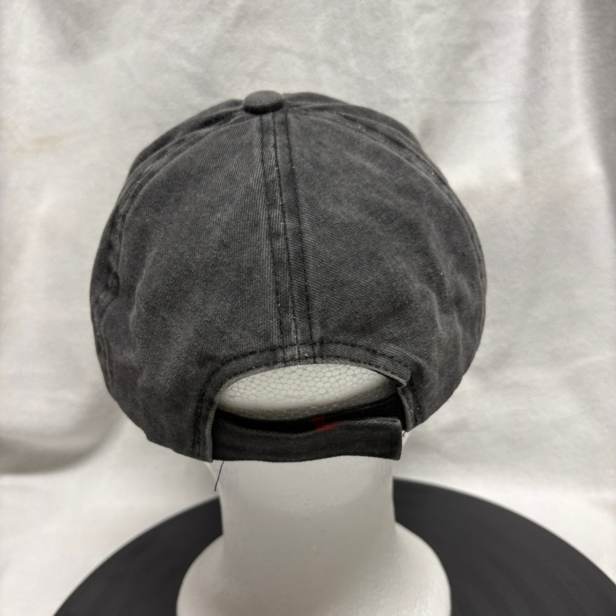 Washed Cotton Vintage Style Acid Wash Grey Black Blank Dad Hat Baseball Cap OSFA - Photo 4
