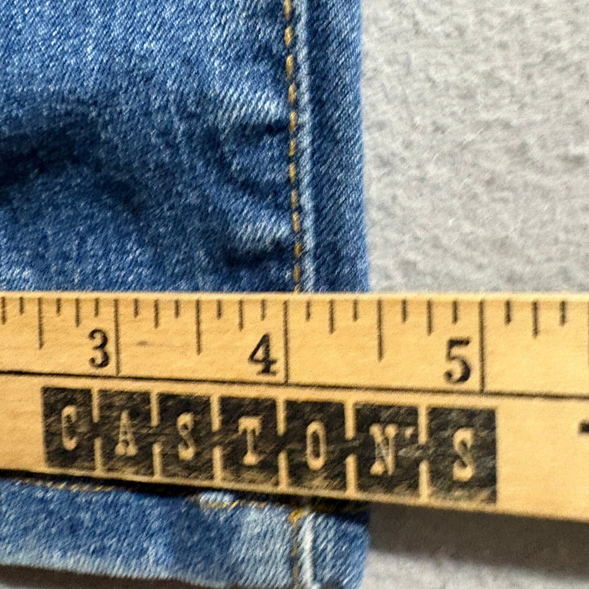 Double Button Skinny Jeans Womens Small Blue Denim Stretch Made in Korea