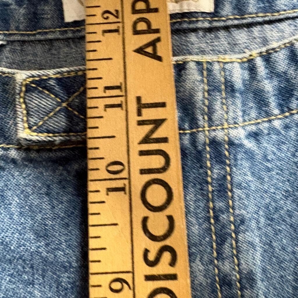 Cherokee Vintage Womens Blue Denim Crop Capri Jeans Size 12 High Rise 100%