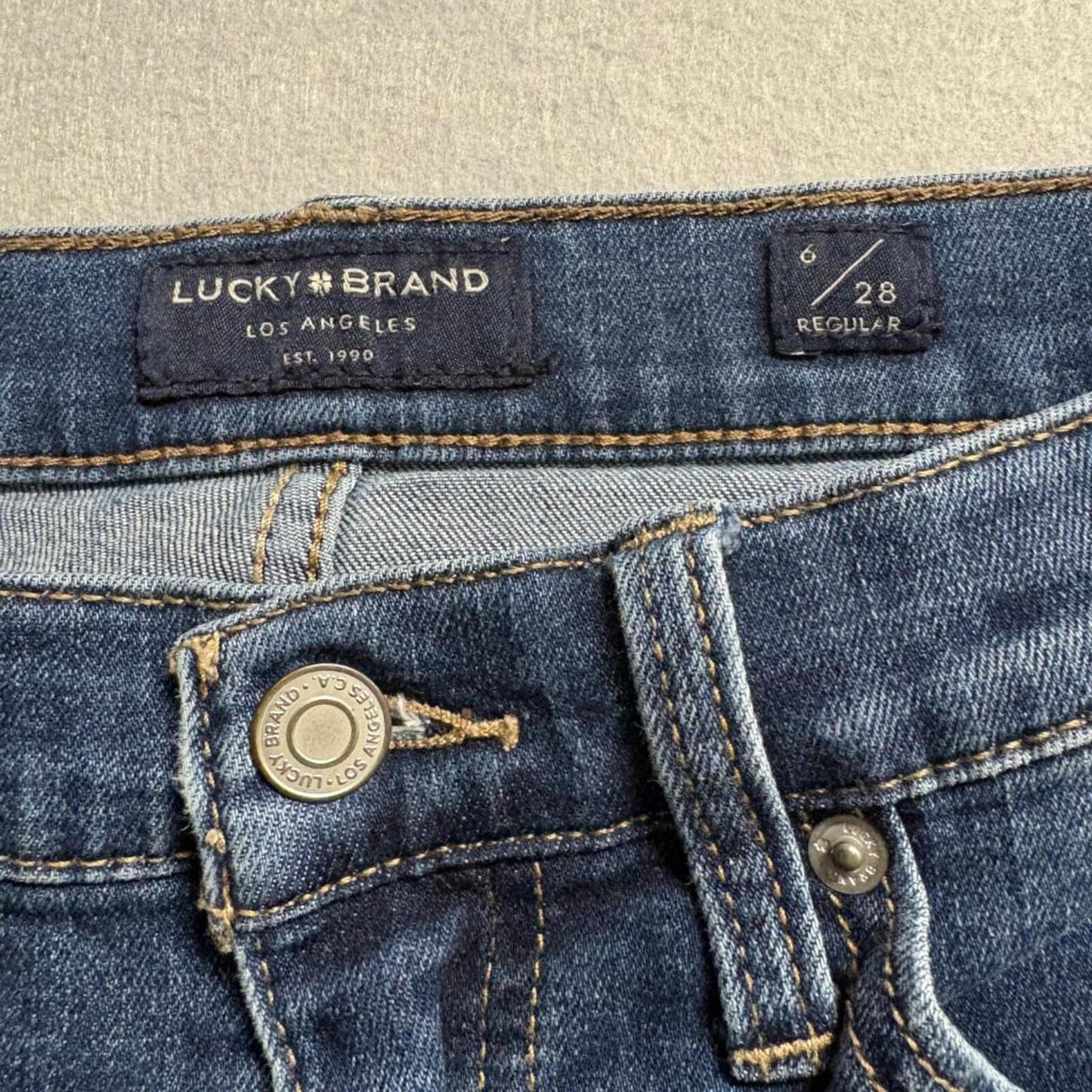Lucky Brand Ava Skinny Jeans Womens 6/28 Regular Mid Rise Blue Stretch Denim