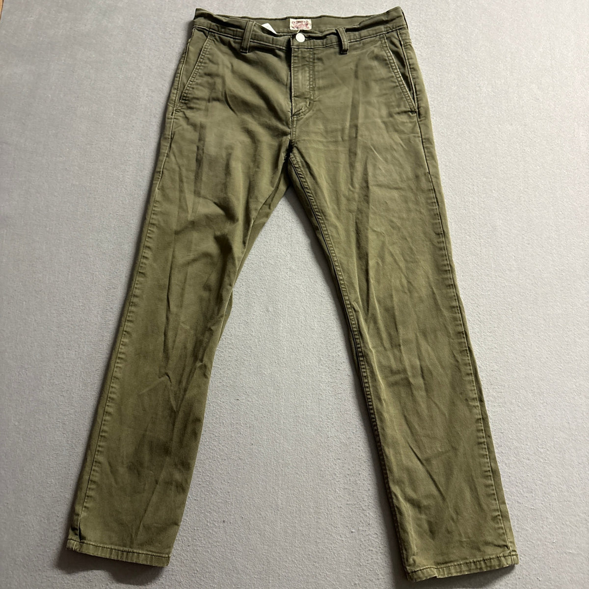 Levis 511 Slim Fit Chino Pants Mens 30x30 Olive Green Cotton Blend Casual