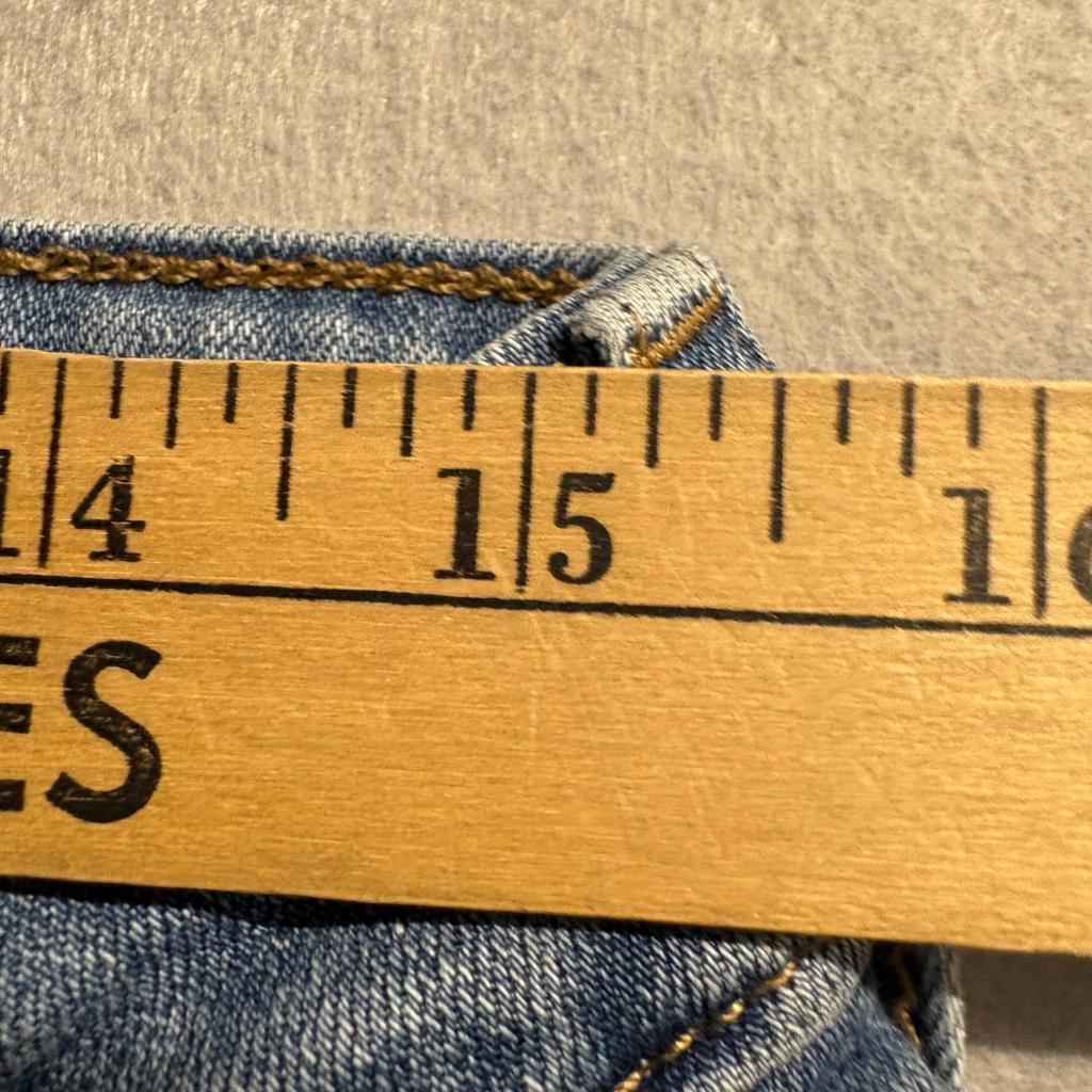Levis 721 High Rise Skinny Jeans Womens 32 Blue Distressed Ripped Denim