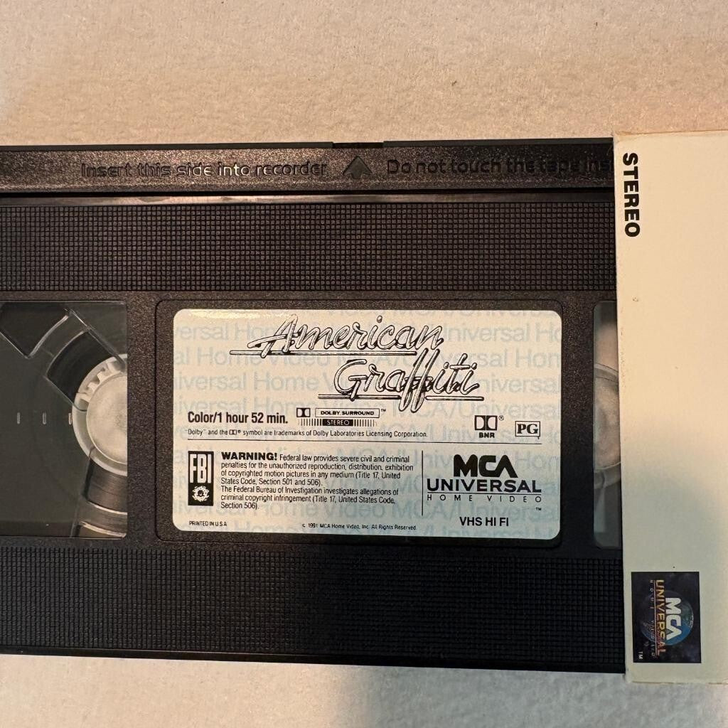 American Graffiti VHS MCA Universal Home Video George Lucas 1990 Release