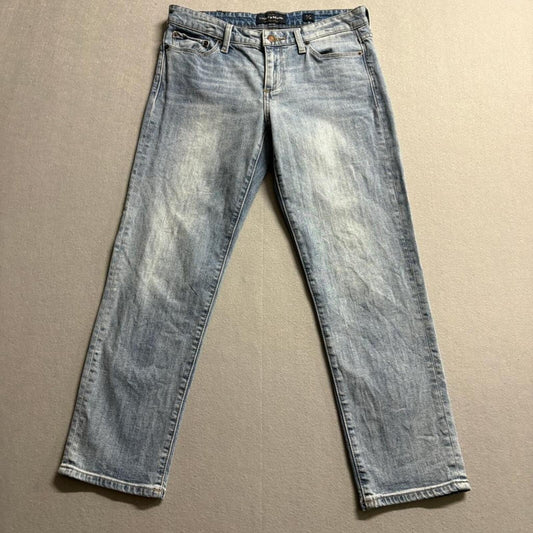Lucky Brand Sweet Crop Jeans Womens Size 6 28 Blue Denim Stretch Mid Rise
