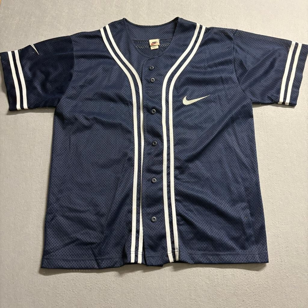 Vintage Nike Mesh Baseball Jersey and Shorts Set Mens Large Blue Made in USA