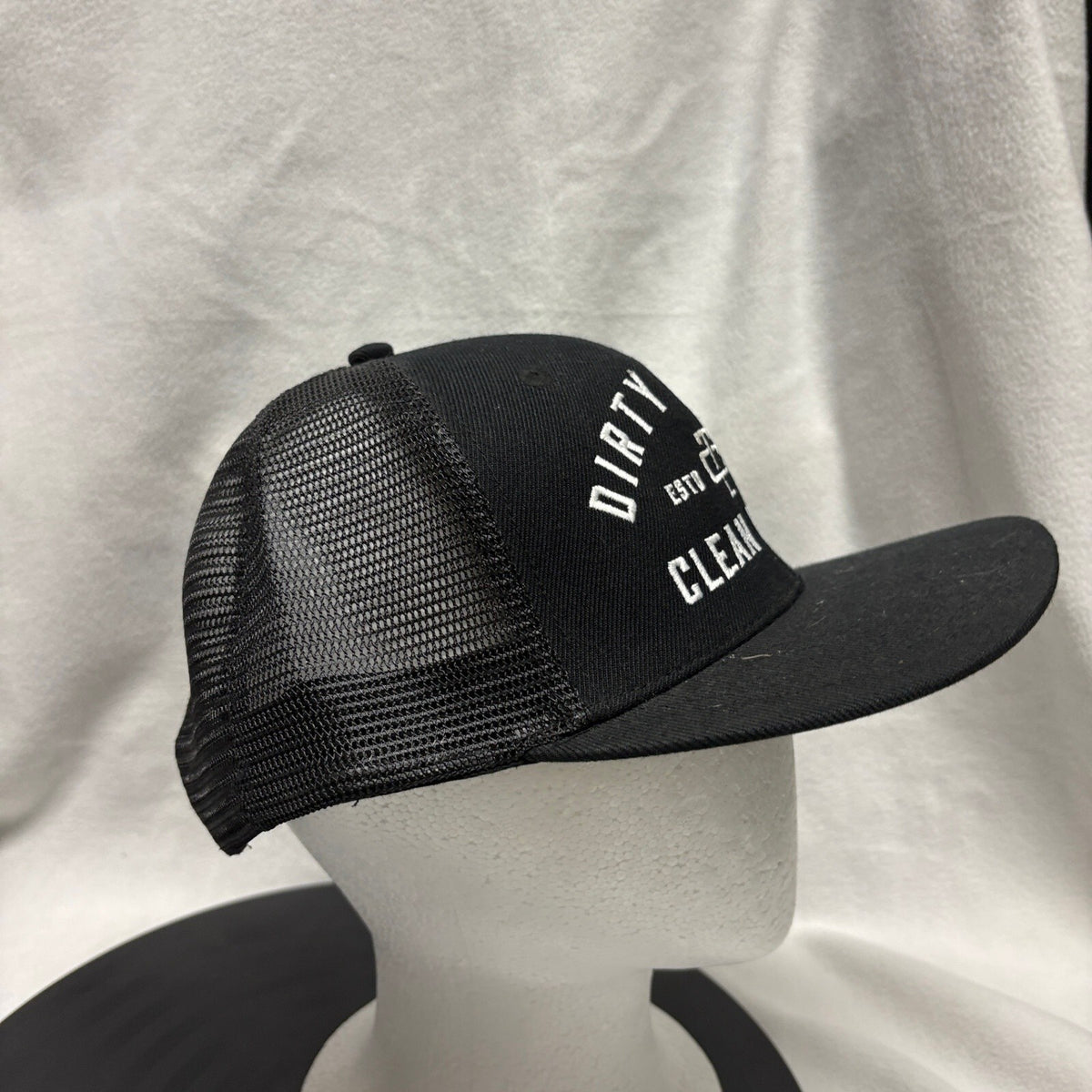Troll Co Clothing Dirty Hands Clean Money Trucker Hat Mesh Snapback Black Cap OS - Photo 3