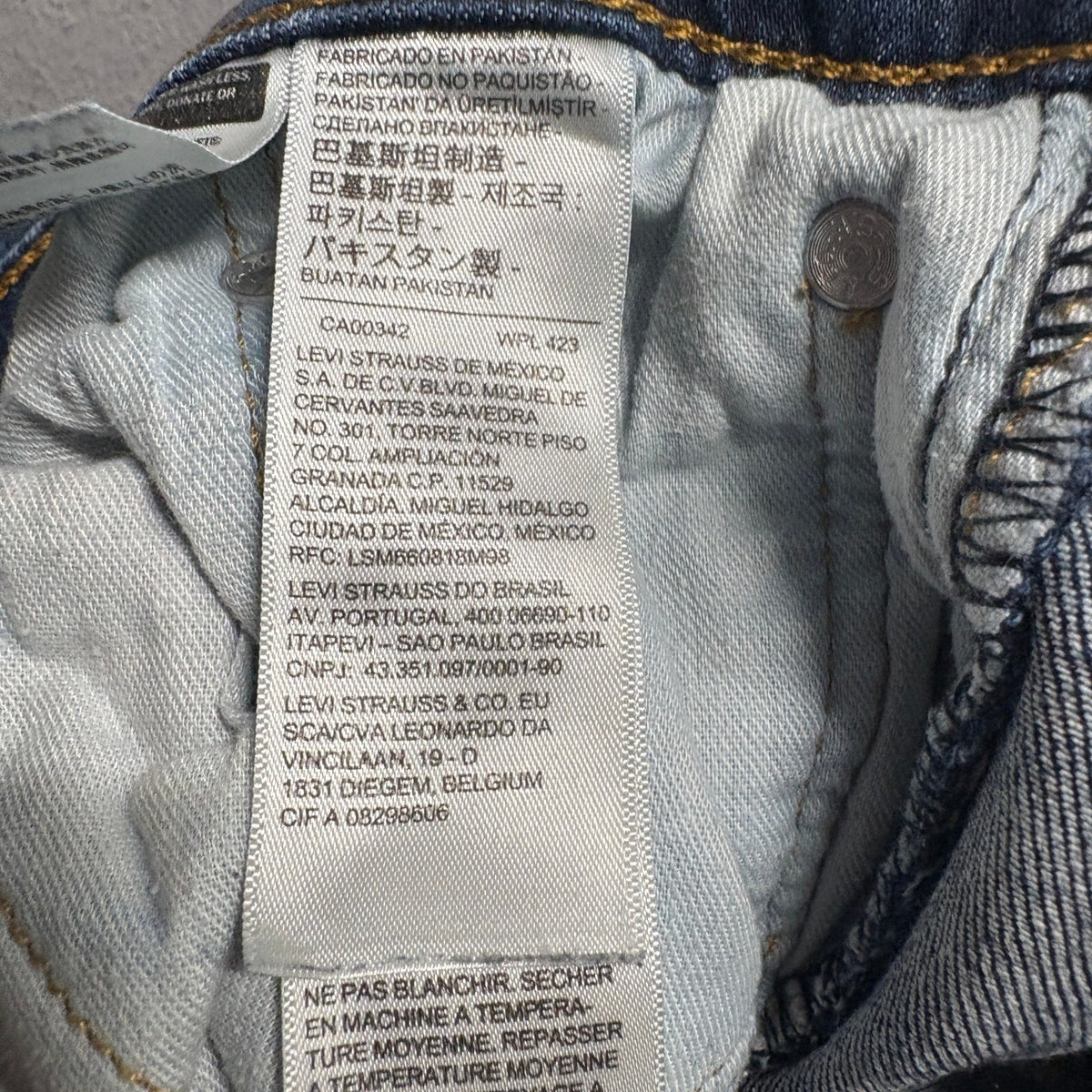 Levis 511 Slim Fit Jeans Mens W29 L32 Dark Blue Denim Straight Leg Pants