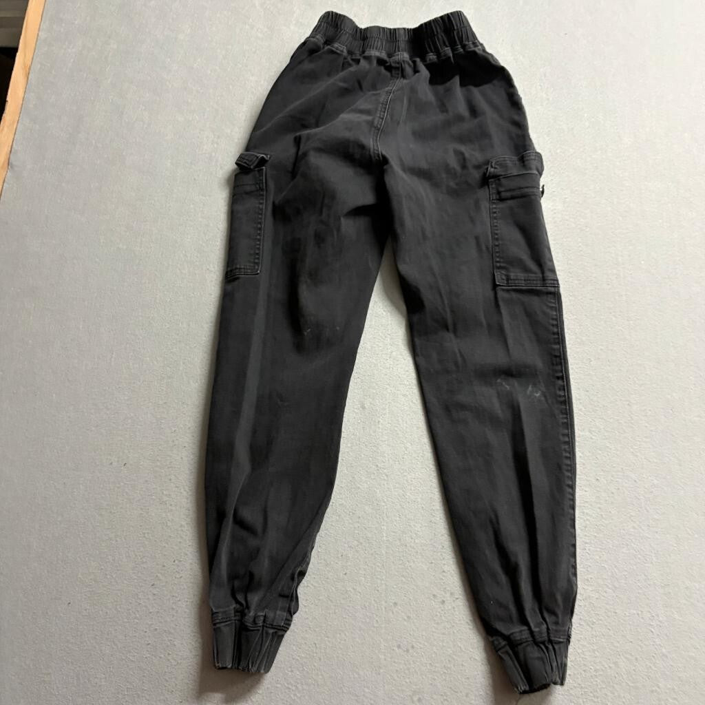 Hot Topic Cargo Jogger Pants Womens XS Black High Rise Elastic Waist Utility