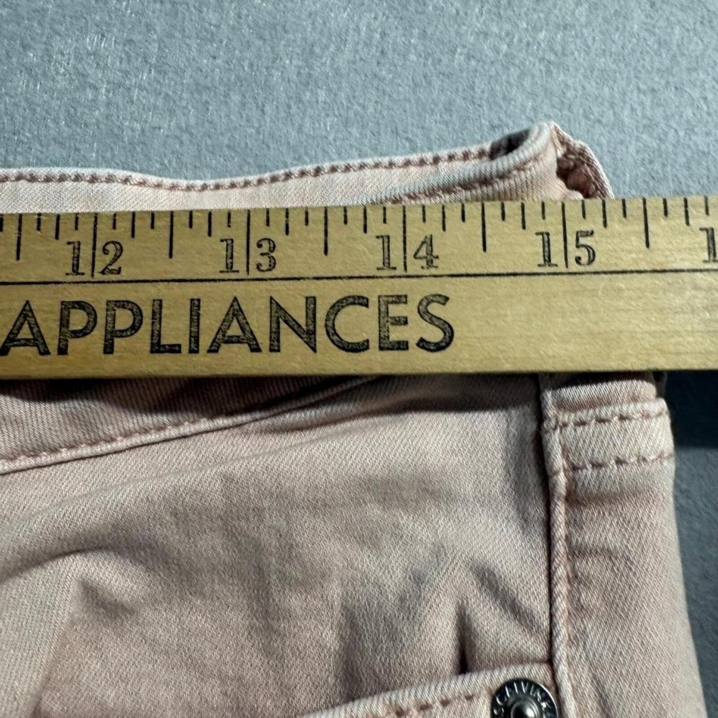 Calvin Klein Jeans Womens 10 Pink Peach Skinny Slim Denim Pants Stretch