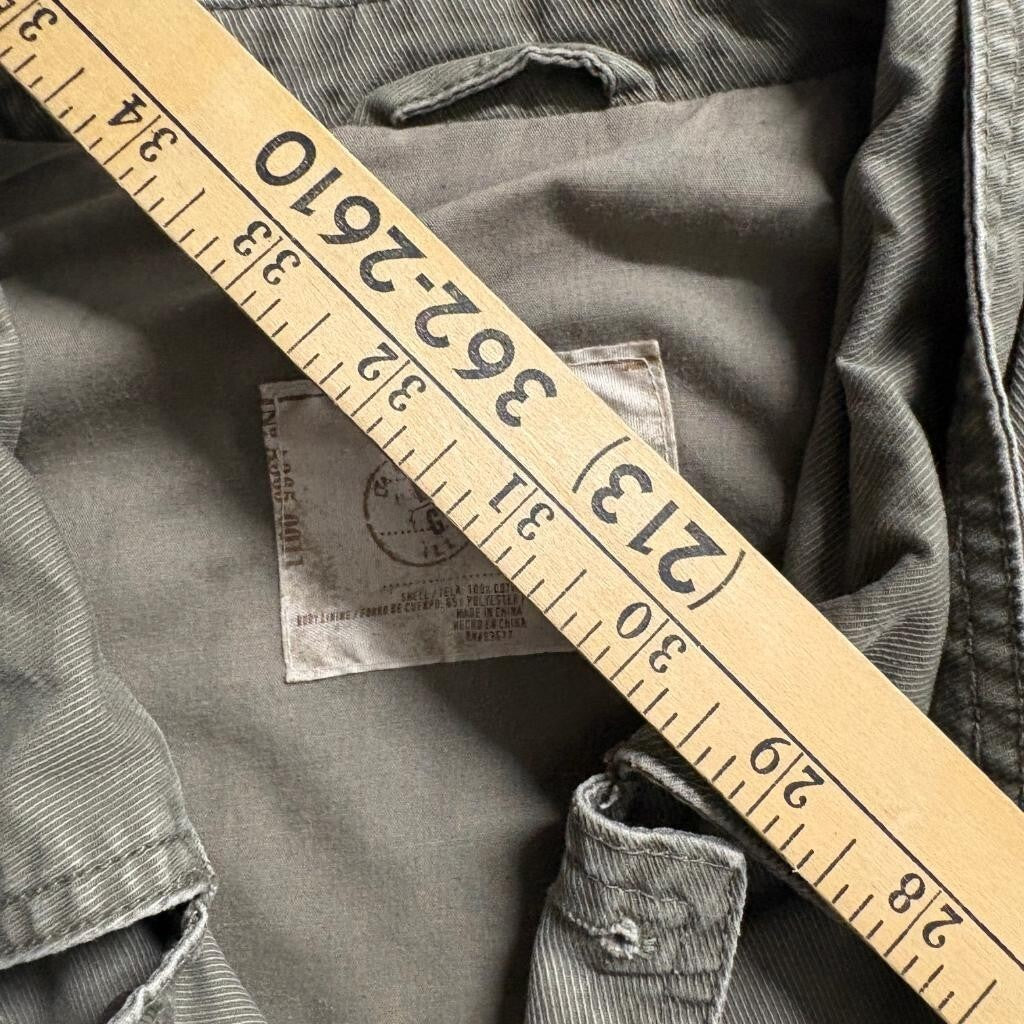 Article 365 Boys Utility Jacket Size L Green Cotton Twill Military Field Coat