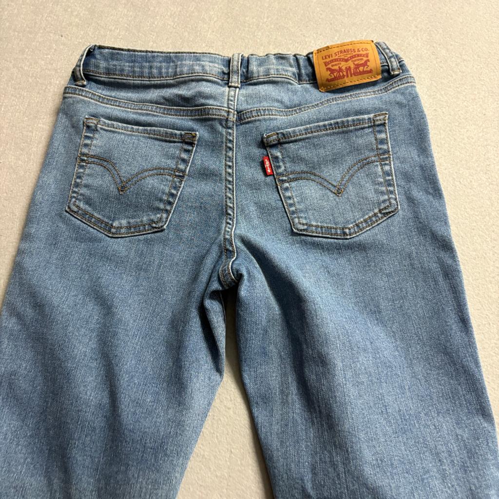 Levi's Boys Bootcut Jeans Size 12 Reg Blue Denim Adjustable Waist Stretch