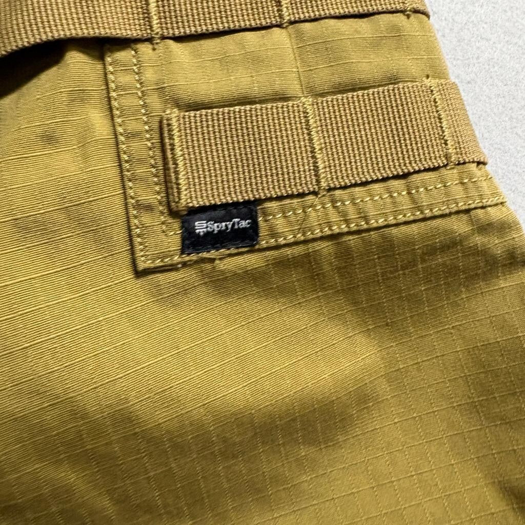 SpryTac Tactical Cargo Pants Mens 36x32 Coyote Brown Ripstop Military Utility