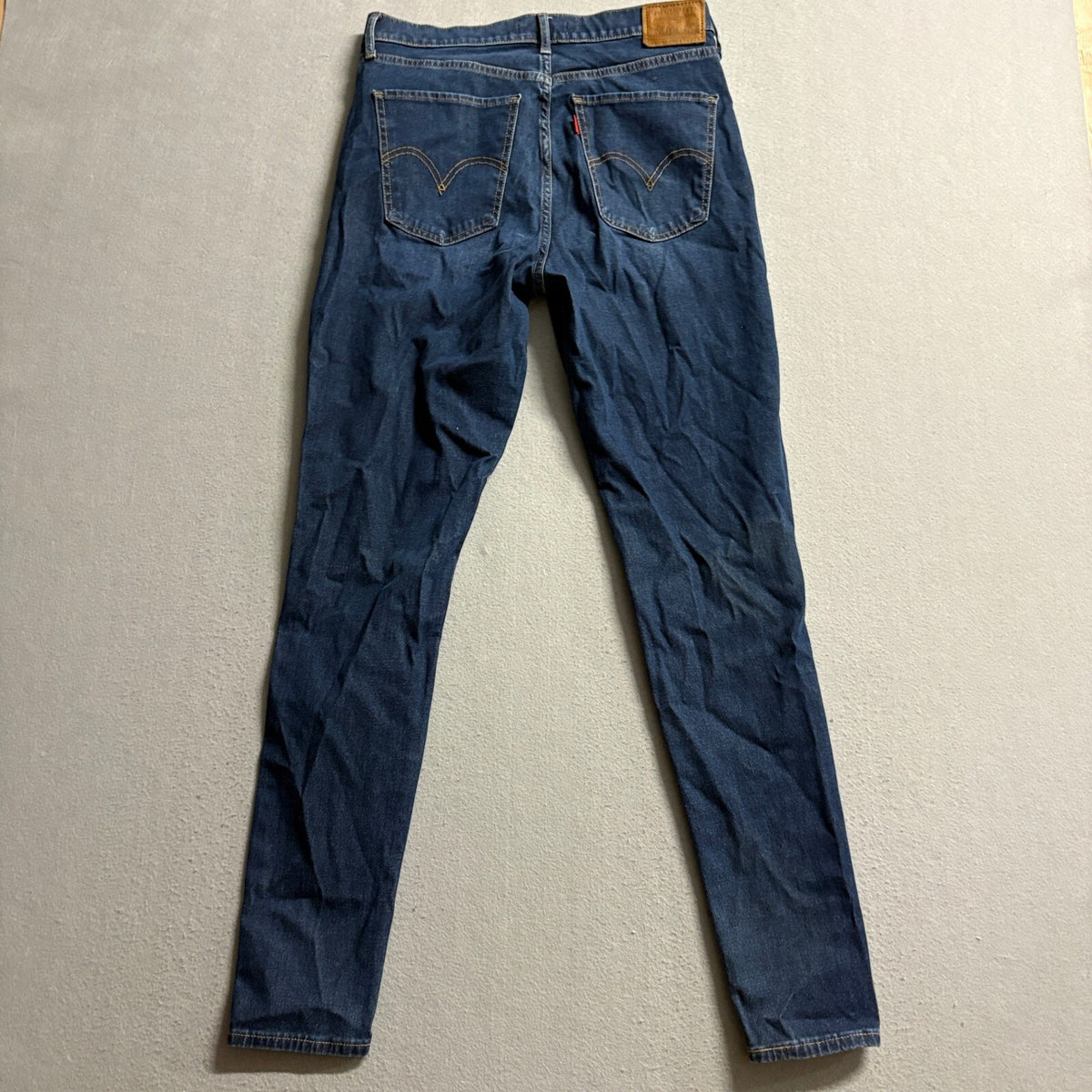 Levi's Premium Mile High Super Skinny Jeans Womens 31x30 Dark Wash Blue Denim