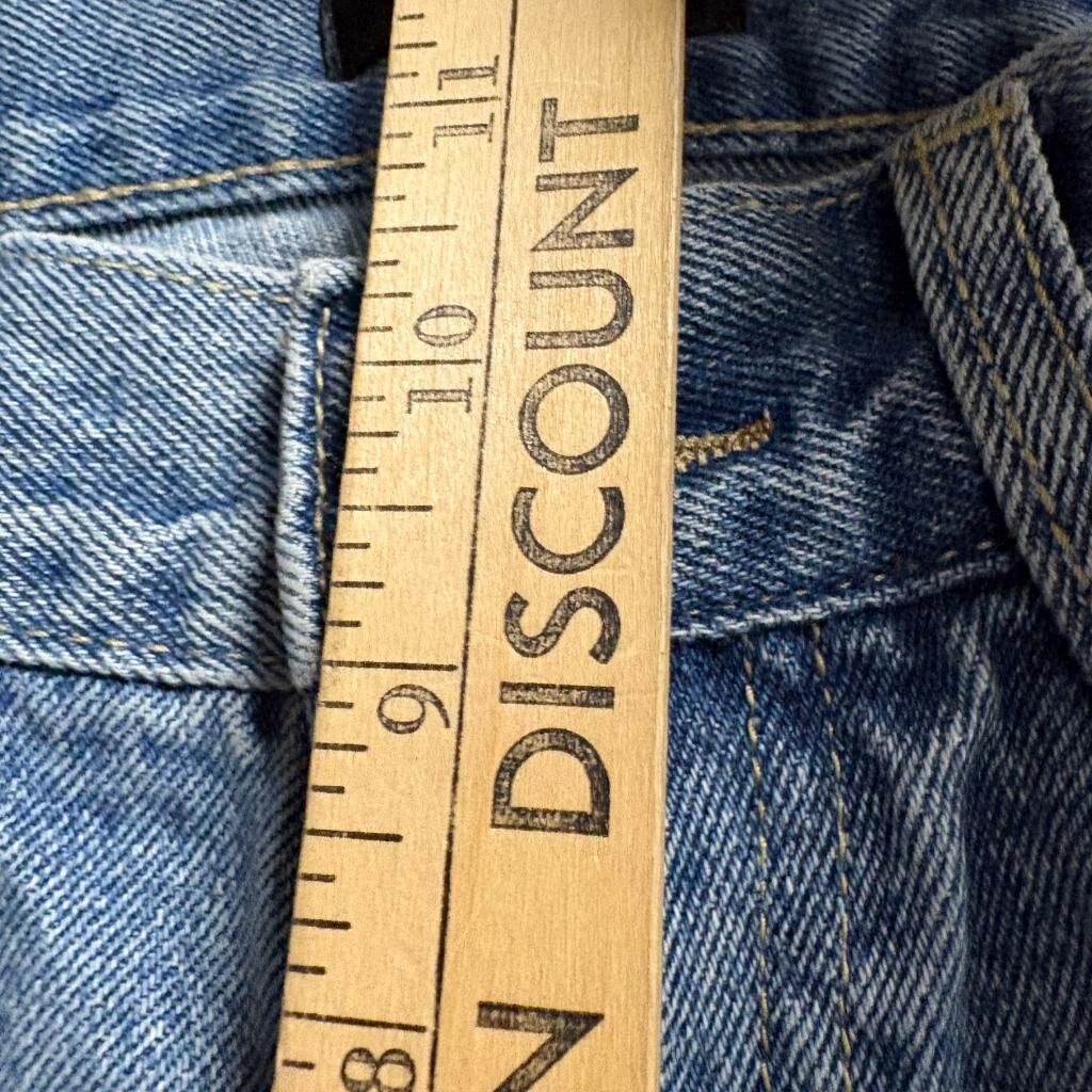Aqua Cargo Jeans Womens XS Blue Denim Wide Leg High Rise 100% Cotton Utility