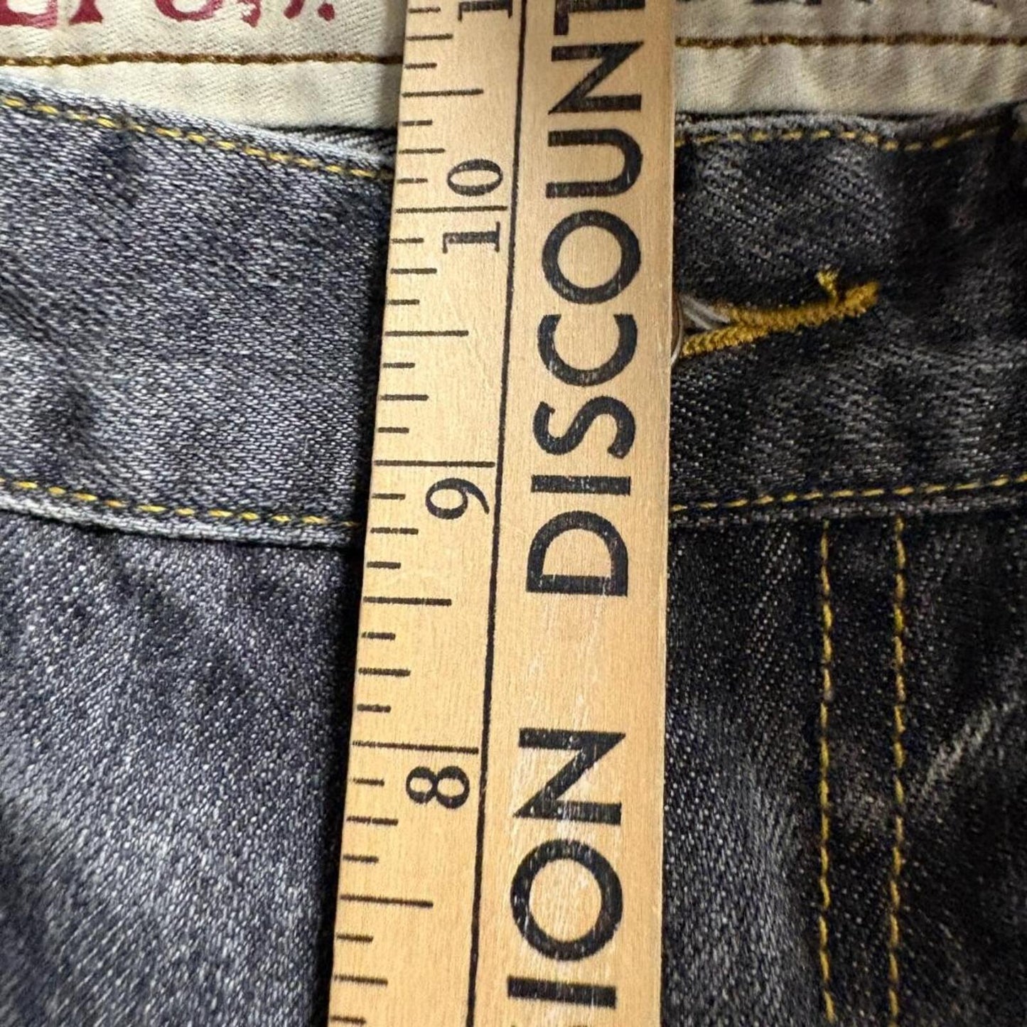 Mossimo Supply Co Dean Straight Jeans Mens 34x32 Gray Black Premium Denim Cotton