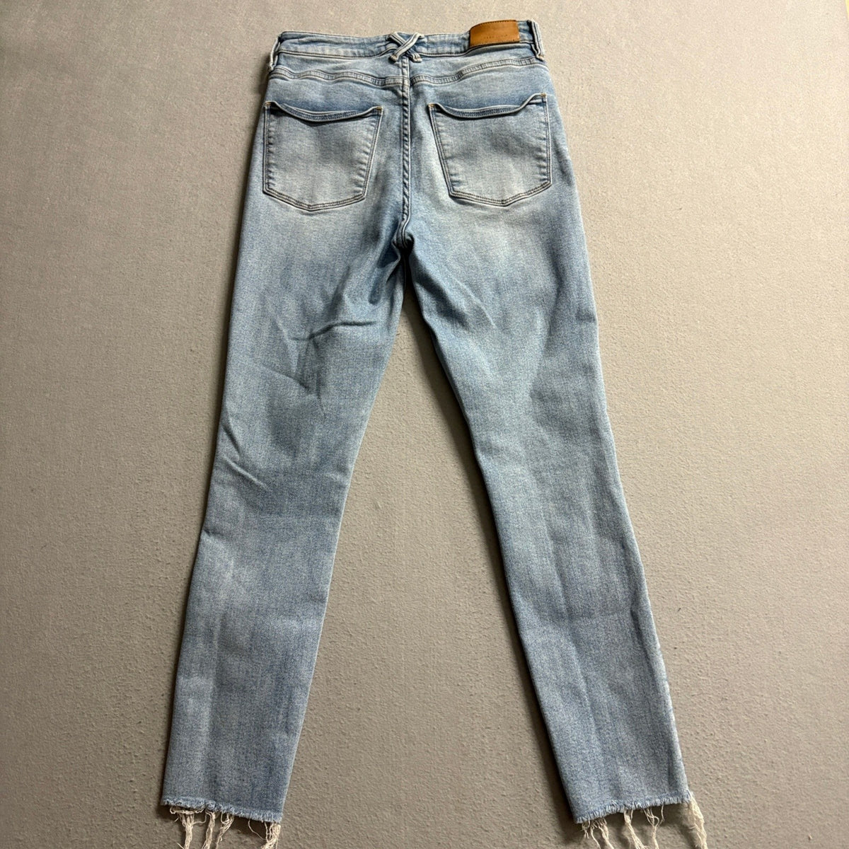 Dear John Denim Jeans Womens Size 27 High Rise Button Fly Frayed Raw Hem Blue