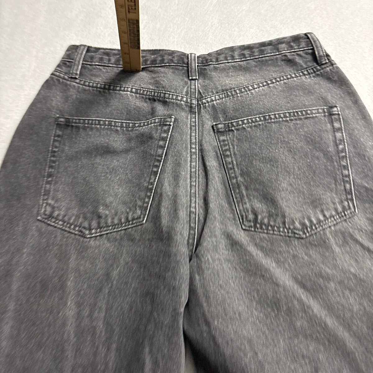 Juicy Couture Womens Quilted Front Black Denim Straight Leg Pants Size 27