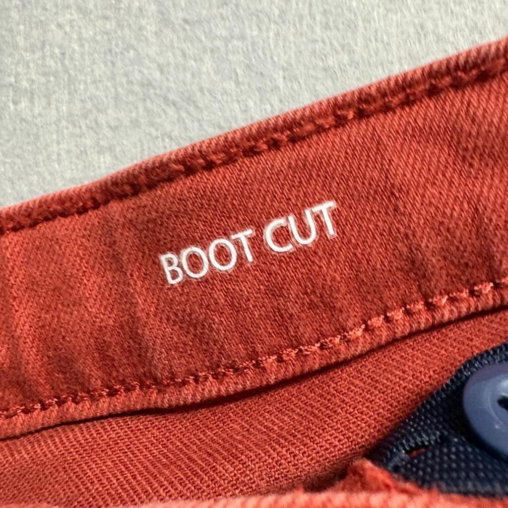Wrangler Bootcut Jeans Girls Size 16 Regular Rust Orange Red Stretch Denim