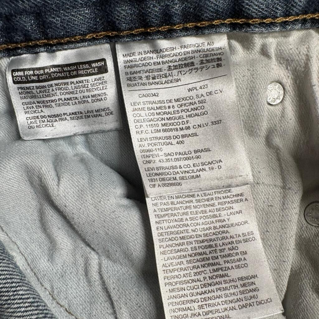 Levis 505 Regular Fit Jeans Mens 38x30 Blue Denim Straight Leg Pants