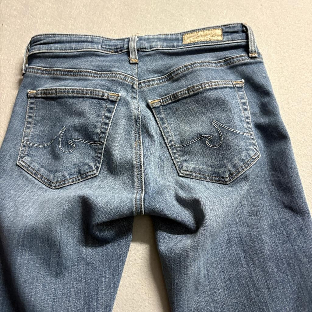 AG Adriano Goldschmied The Middy Mid Rise Legging Jeans Womens 24R Blue Denim