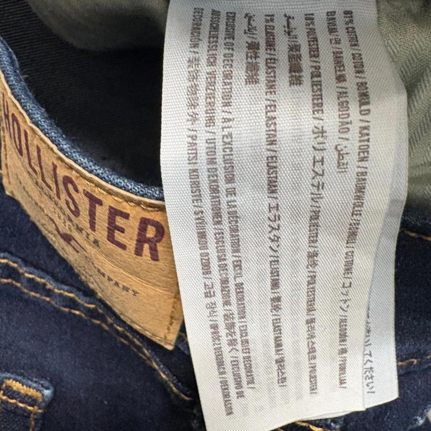 Hollister Super Skinny Jeans Womens 9L W29 L33 Dark Wash Stretch Denim Blue