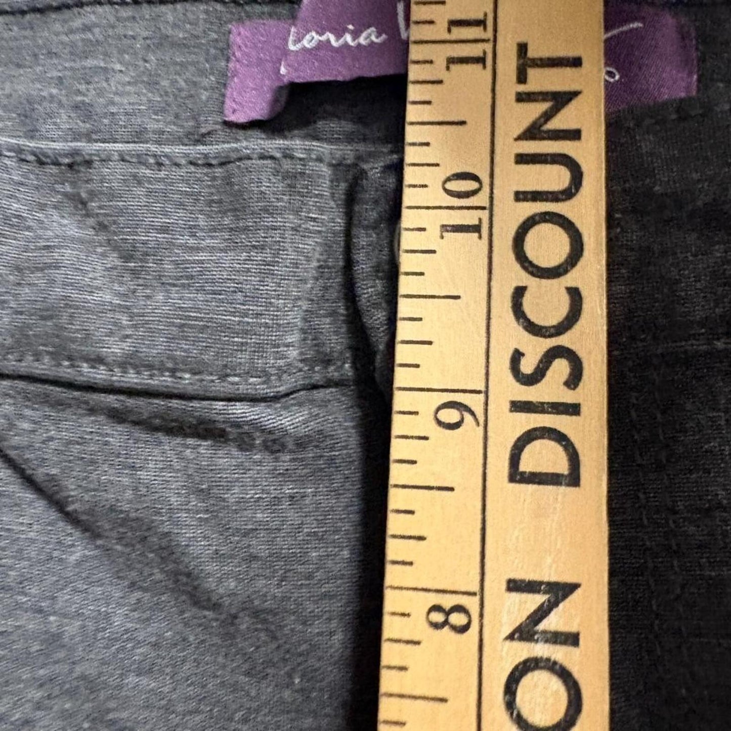 Gloria Vanderbilt Amanda Jeans Womens 16 Gray High Rise Straight Leg Stretch